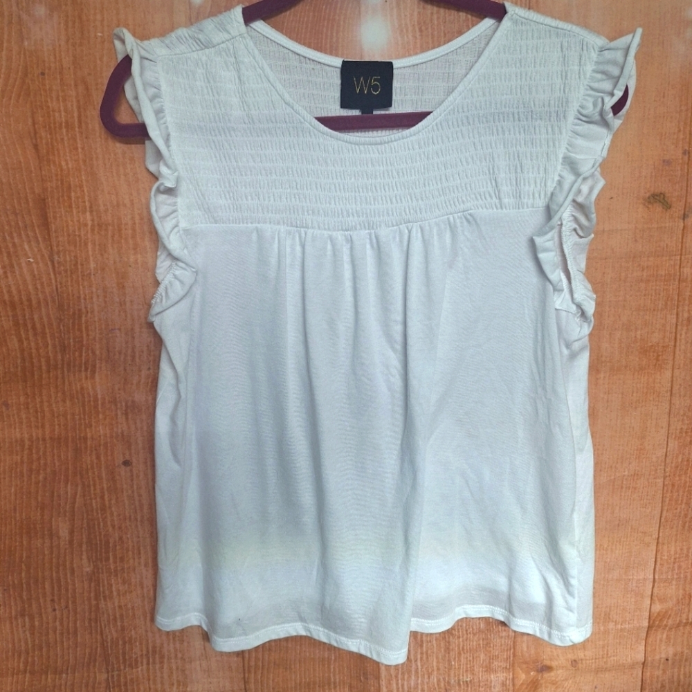 W5 white blouse size small